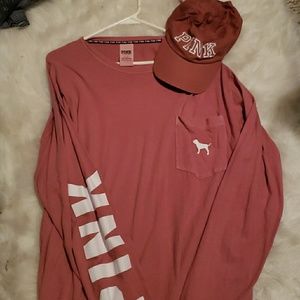 VS pink Begonia pink hat and matching long sleeve